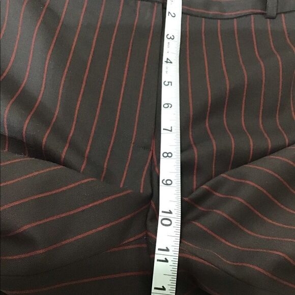 Lafayette 148 New York Brown Pinstripe 2-Piece Pantsuit Cuffed Hem - Picture 16 of 16